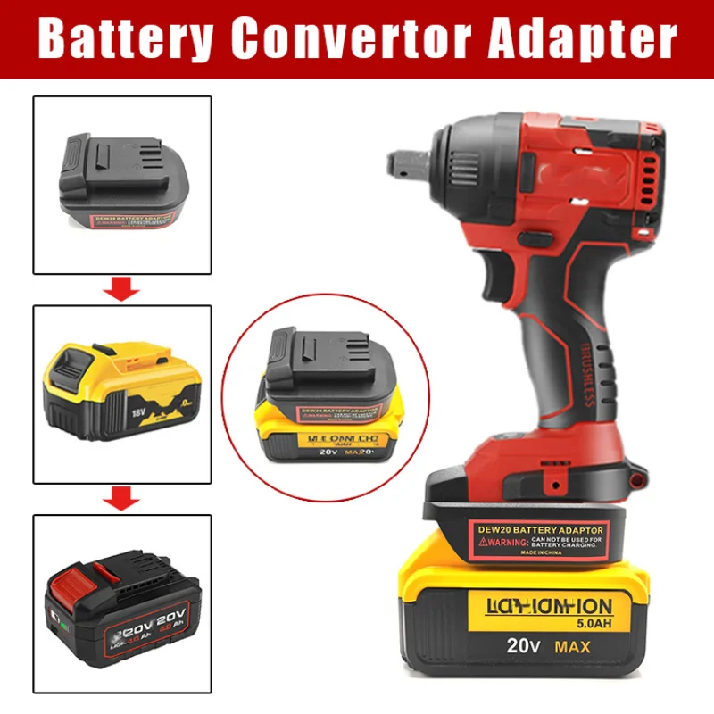 ZWINCKY ตัวแปลงแบตเตอรี่ Converter สำหรับ DeWalt 18V 20V DCB Series Li-Ion แบตเตอรี่แปลงสำหรับ DEVON 20V แบตเตอรี่เครื่องมือ