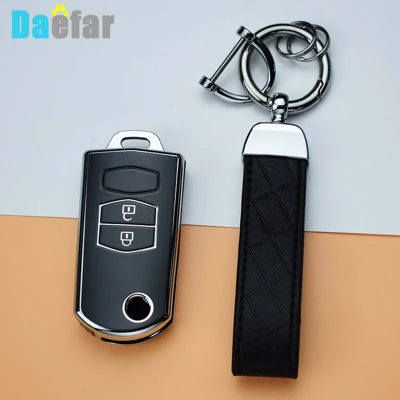 2 3 Buttons TPU Key Holder Car Key Cover Case for Mazda 2 3 5 6 CX7 CX9 RX8 MX5 MPV Demio Remote New Car Flip Key Case