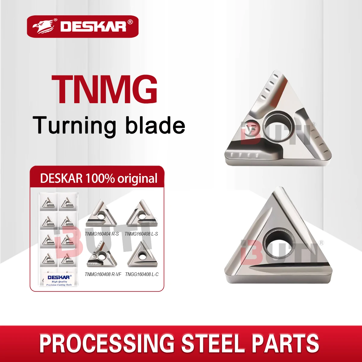 

CNC Turning Blade TNMG160404 TNMG160408-MT R/L-S R/L-VF TS HQ L-C Slot Type LF90 Triangle Cermet Slotting Tools For Steel Parts
