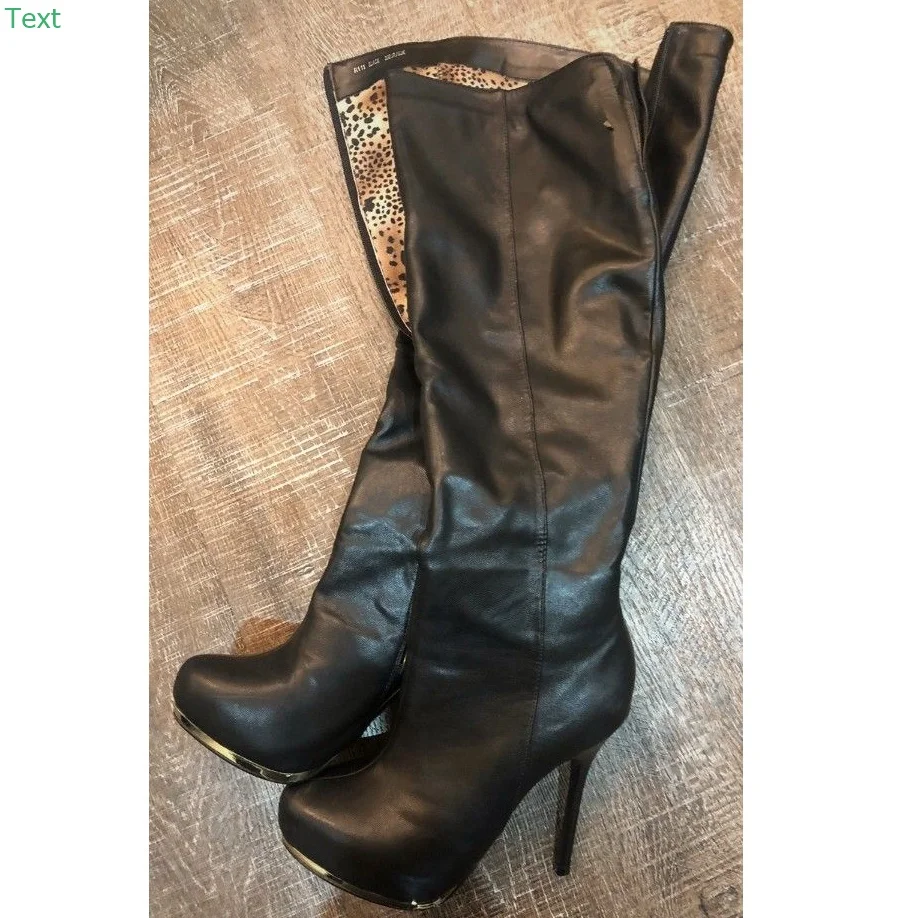 Brązowe kozaki za kolano z matowej skóry, cienki wysoki obcas, seksowne, modne, fajne, zimowe, codzienne, duże rozmiary, damskie buty, zapatillas mujer.