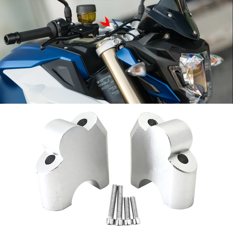 Aluminum Handlebar Heightening Riser Bar Clamp Mount For BMW F800R F800 R F 800R 2015-2018 2016 2017 Motorcycle Accessories