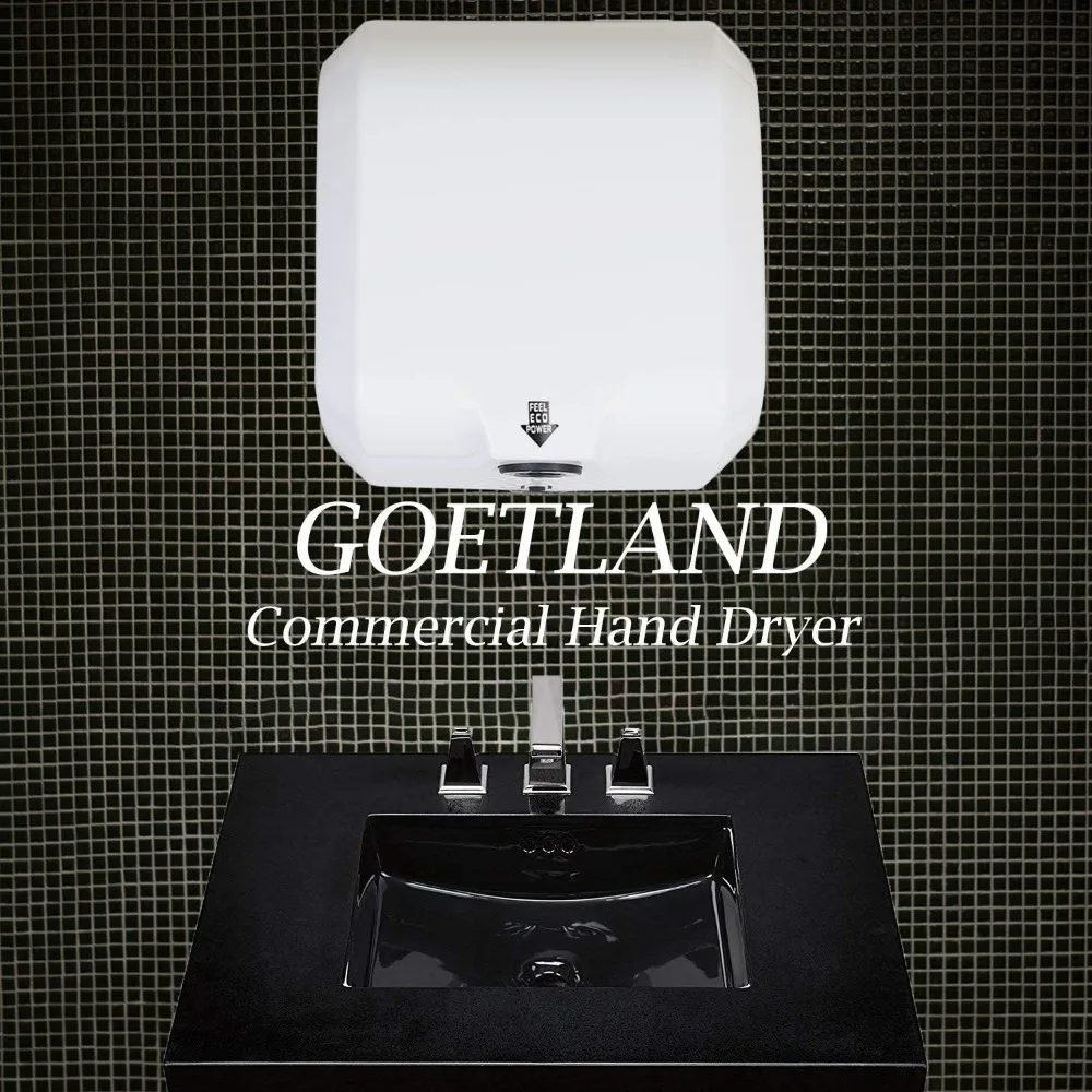 Stainless Steel Commercial Hand Dryer 1800w Automatic High Speed Heavy Duty Dull Polished