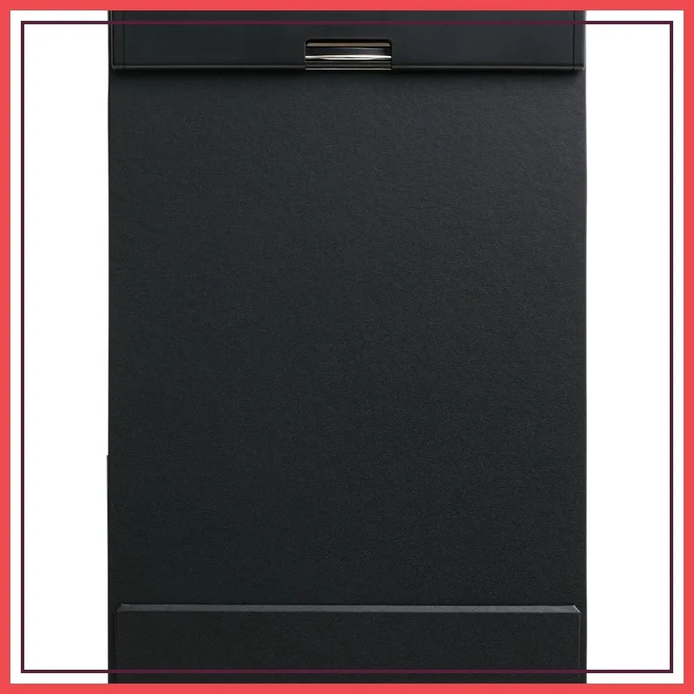 

A4 Clipboard with Mug Flap & Sticky Notes, Short Side Binding, Black Office Supplies