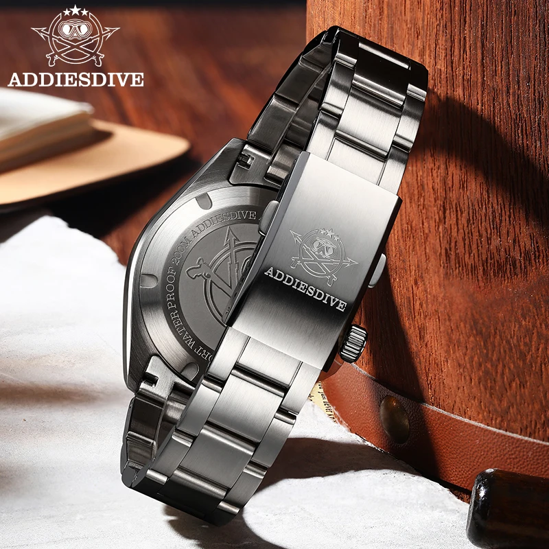 ADDIESDIVE AD2548 Mens GMT Quartz Watch Swiss Ronda 515 24H