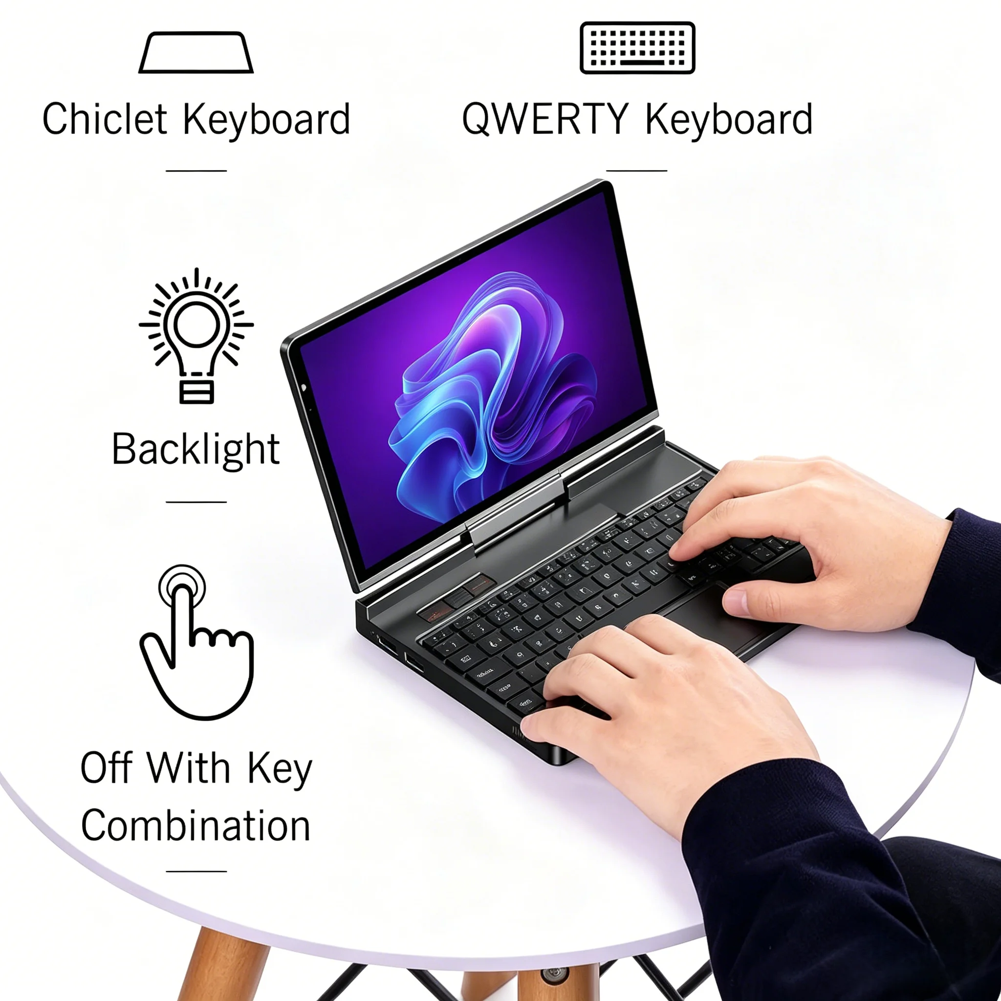 GPD Blazing 2026 Pocket 4 8.8-inch Portable Mini PC AMD AI 9 HX 370 64GB RAM 2TB NVMe Flipped 180° Laptop Computer