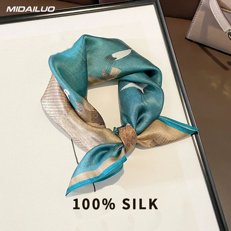 

Квадратный шарф из 100% тутового шелка 20,87x20,87 дюйма, дышащий декоративный головной платок, элегантный аксессуар, не растягивающийся для использования на открытом воздухе