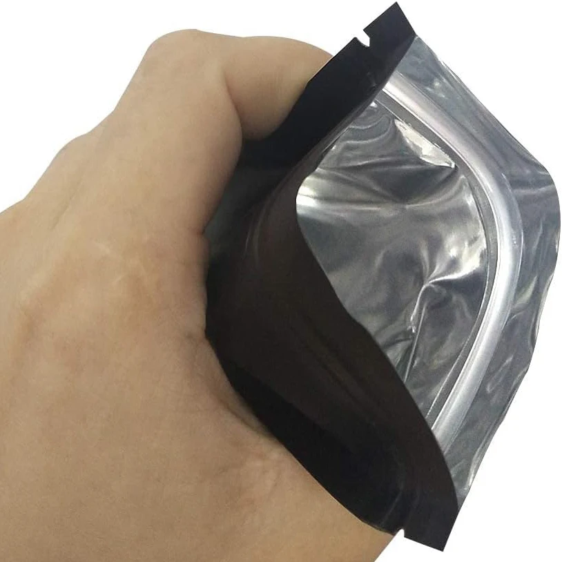 8.5x13cm Matte Black Heat Sealing Small Plastic Zip Lock Package Bag Smell Proof Aluminum Foil Mylar Powder Food Storage Bags