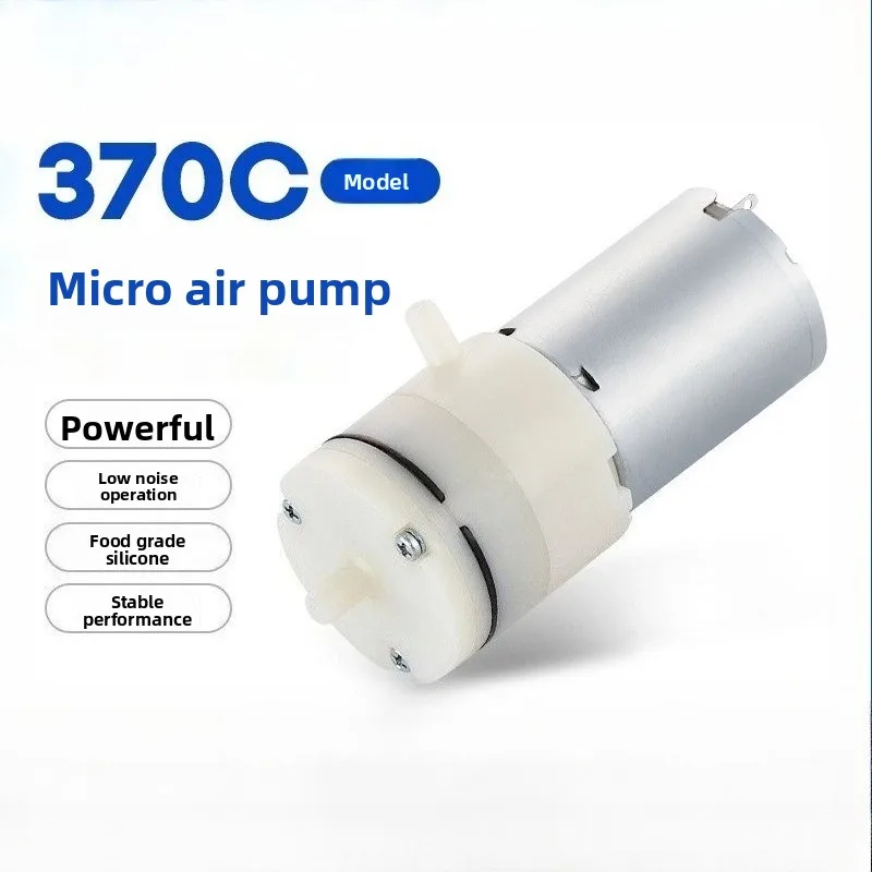 2pcs 370 Micro Vacuum Pump DC 3V 6V 12V, Mini Air Pump for Breast Pump, Blackhead Remover, Aquarium Oxygen, Diaphragm Pump