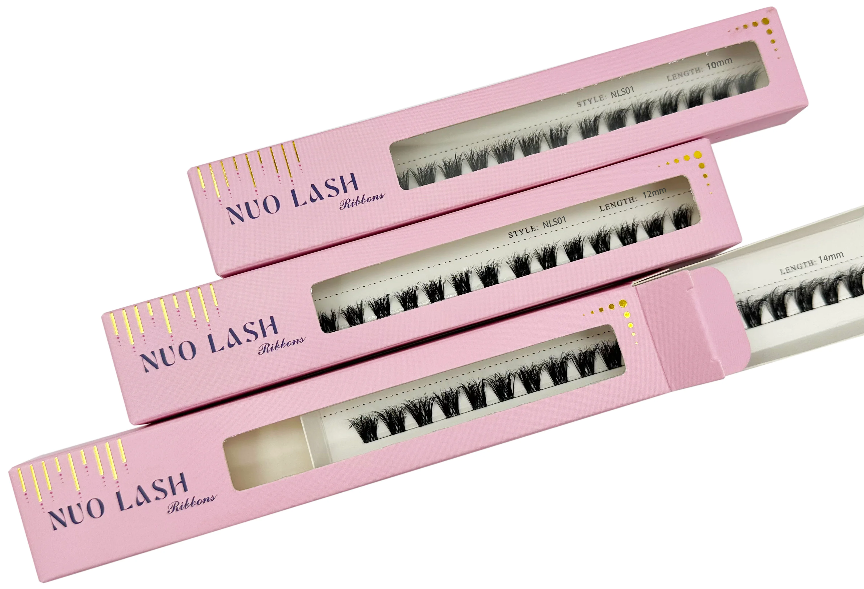 Natürliche Cluster-Wimpernverlängerung, D-Curl, einzelne Wimpern für Anfänger, superfeines Band, dünne, weiche, leichte, wiederverwendbare Wimpern – Detail 3