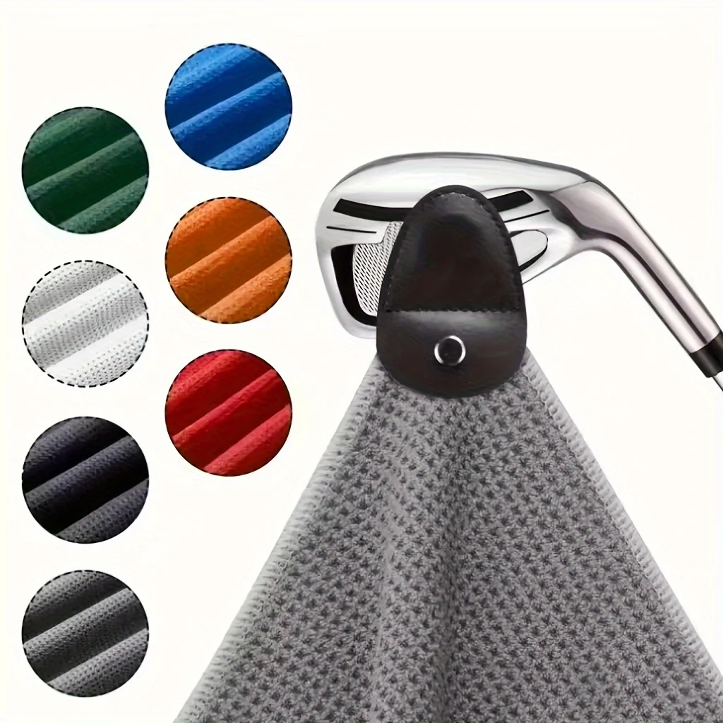 Microfiber Magnetic Golf Towel Strong Magnet Attach to Golf Carts Clubs Super Absorbent Quick‑Dry Cleaning Towel for Golfers