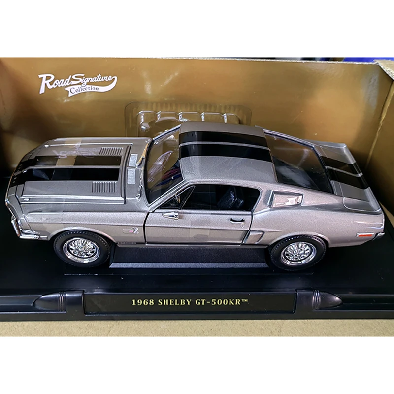 Diecast Alloy 1/18 Scale Ford 1968 SHELBY GT-500KR Cars Model Adult Toys Classics Gifts Collection Ornaments Static Display