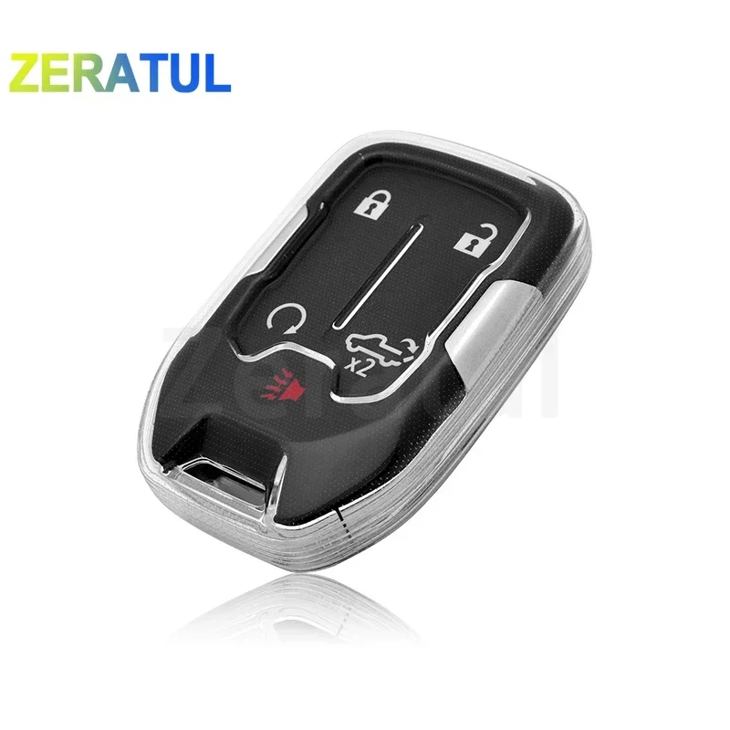 For GMC Yukon XL Sierra Terrain Acadia for Chevrolet Tahoe Keyless Transparent TPU Car Key Cover Case Remote Shell Fob Holder