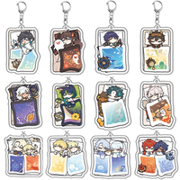 Game Genshin Impact Kaedehara Kazuha Wanderer Balladeer Hu Tao Venti Xiao Cosplay Keychain Acrylic Keyring Key Chain Accessories