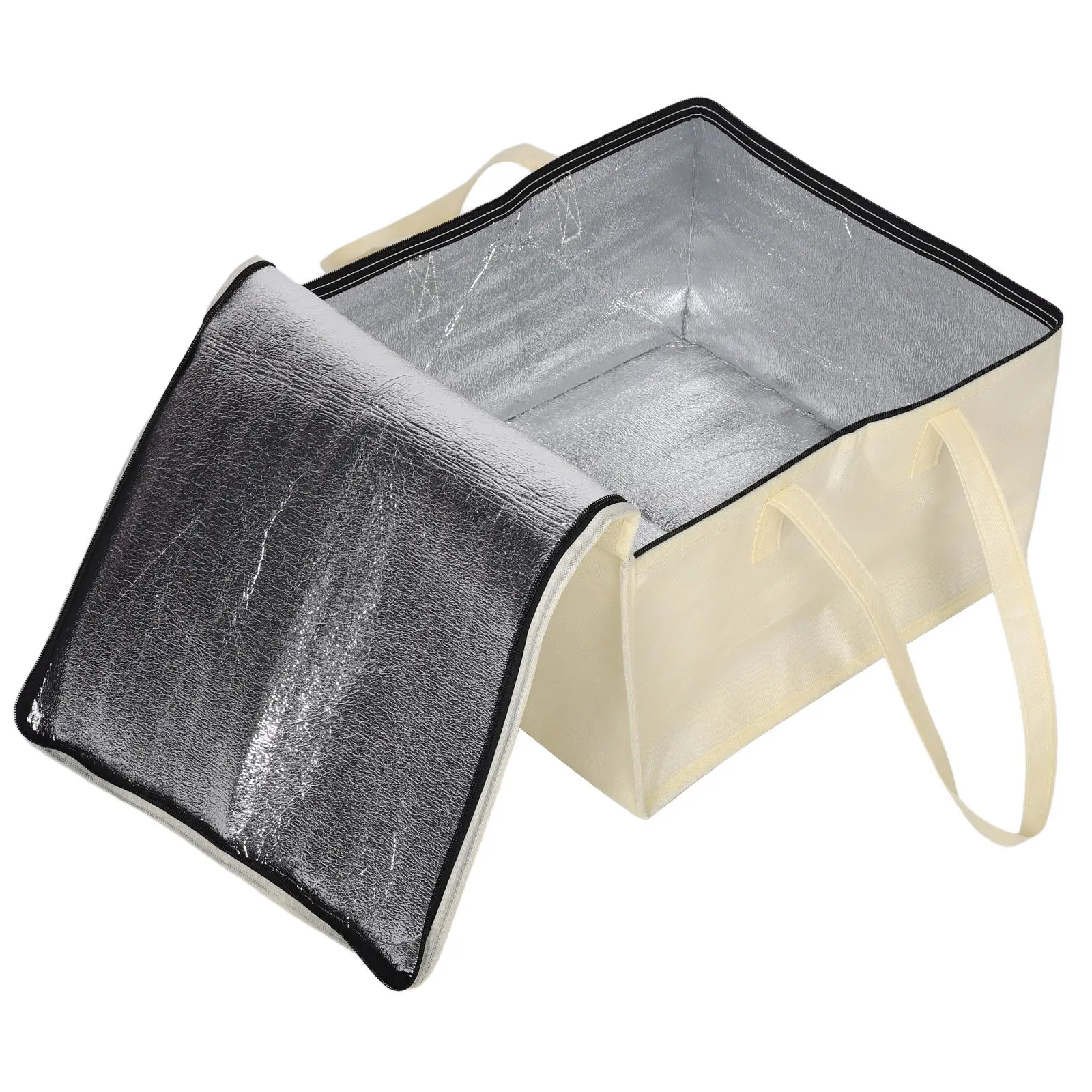 

Spacious Insulated Picnic Cooler Bag Sturdy Nonwoven Fabric for Fresh Food Retention Outdoor Mountaineering Travel Use