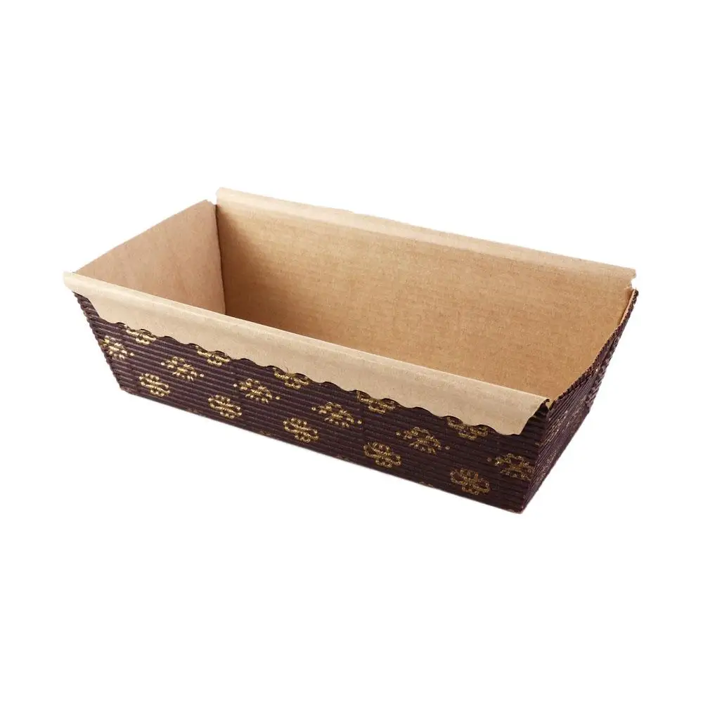 25Pcs Wedding Baking Disposable Rectangle Paper Loaf Pans Toast Box Bread Tray Cake Liner