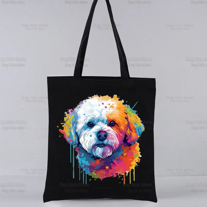 

Life Is Better With Lagotto Shopping Bags Canvas Romagnolo Dog Tote Bag Shoulder Bags Eco Cute School Tote Bag