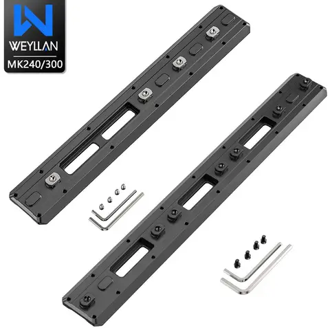 Mlok Arca Rail Arca Dovetail Rail Tripod Mount Quick Release Plate Mlok to Picatinny Rail Lengthened WEYLLAN MK240/MK300