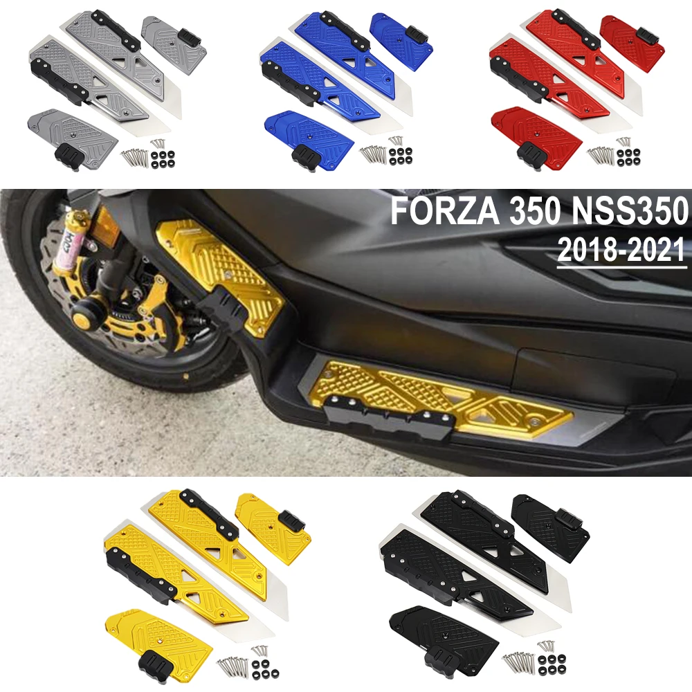 

Motorcycle Footboard Plate Guard Scooter New 2018 - 2021 For Honda For Forza 350 Forza350 FORZA 350 NSS Footrest Foot Pad Pedal