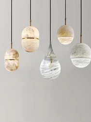LED 2025 New Trend Marble Series Lustre Hanging Lamp Chandelier Indoor Lighting Suspension Luminaire Lampen For Dinning Room