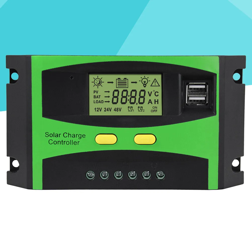 20A 12V 24V Solar Controller LCD Screen Dual USB Outputs Battery Charge Regulator Solar Panel Controller Stable Performance