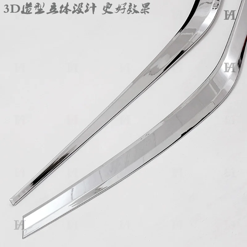 Car Front Rear Headlight Eyebrow Strip Cover Trim Eyelids Accessories Exterior Kit For Peugeot 508  2011 2012 2013 2014 2015