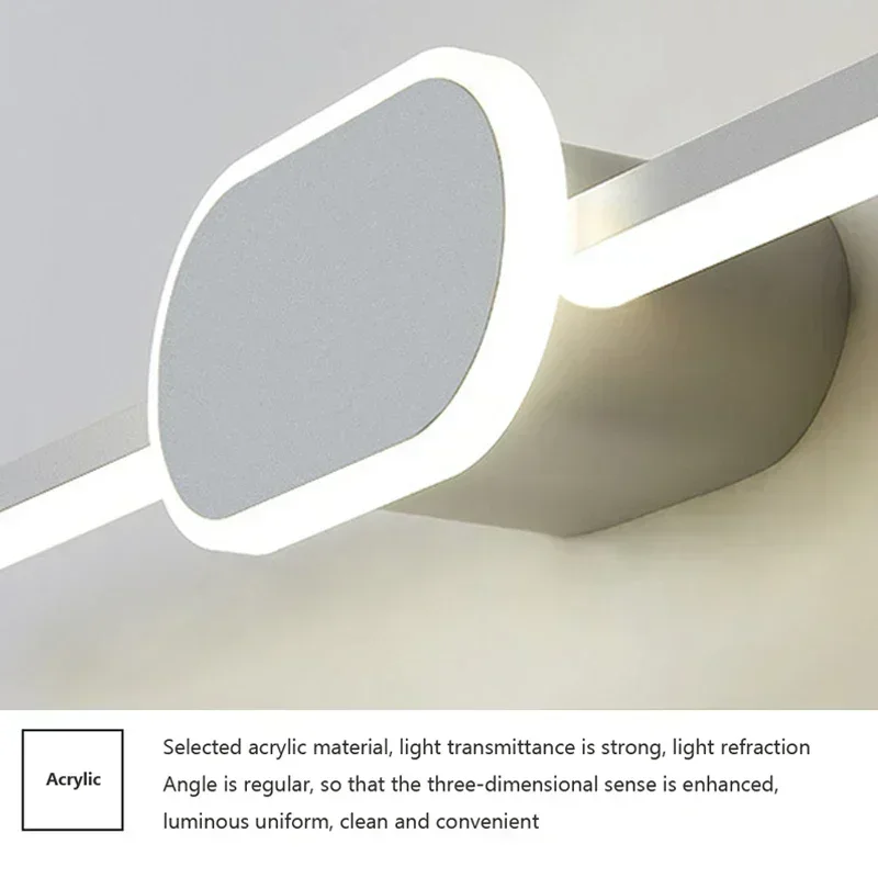 Modern LED Wall Light para espelho do banheiro, linha lâmpada, vanty lâmpadas, alumínio sconce, decoração para casa, dispositivo elétrico, ferragens