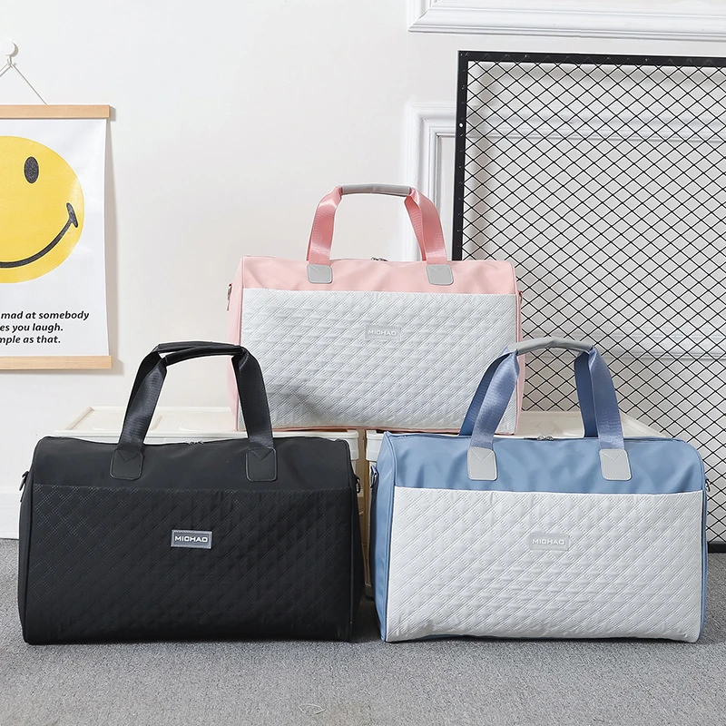 Borsa da viaggio portatile alla moda da donna borsa da Fitness di grande capacità per uomo borsa da viaggio robusta Oxford borsa da viaggio per escursioni