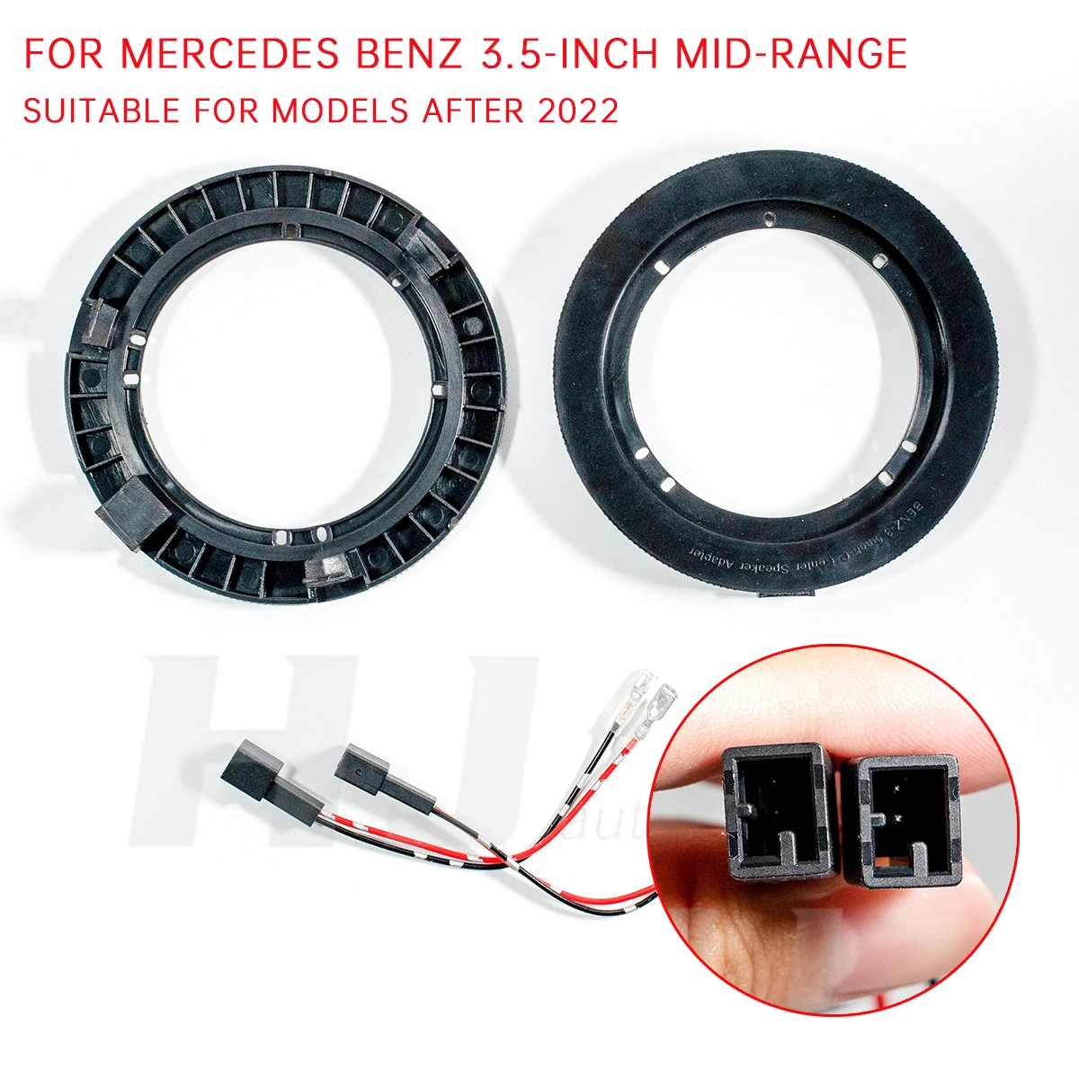 

2pcs Car 3.5 Inch Midrange Speaker Pad Mounts 3.5" Mid Audio Base Spacer Bracket Adapter Holder for Mercedes Benz After 2022