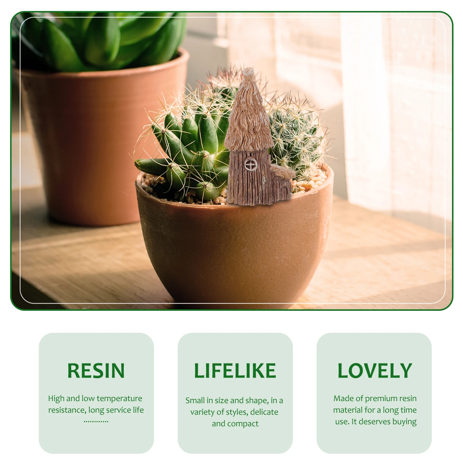 

Miniature Countryside Resin House Decorative Craft for Home Office Garden Micro Landscape Ornament Adornment