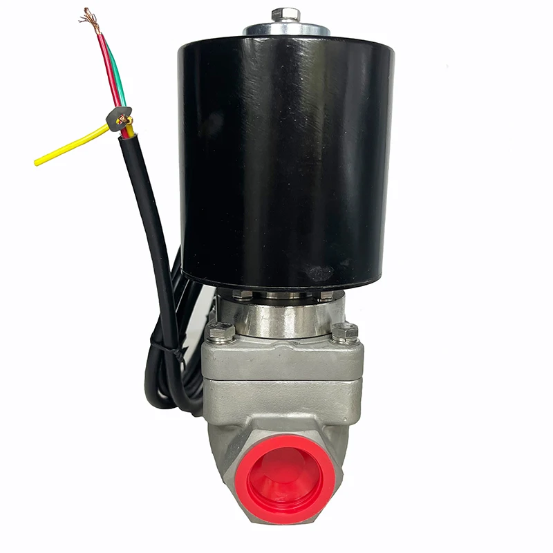 Zero pressure start 10bar 1MPa 2 way Direct acting solenoid valve 1 inch 24V Orifice 25mm SS304 DN25 normally close water