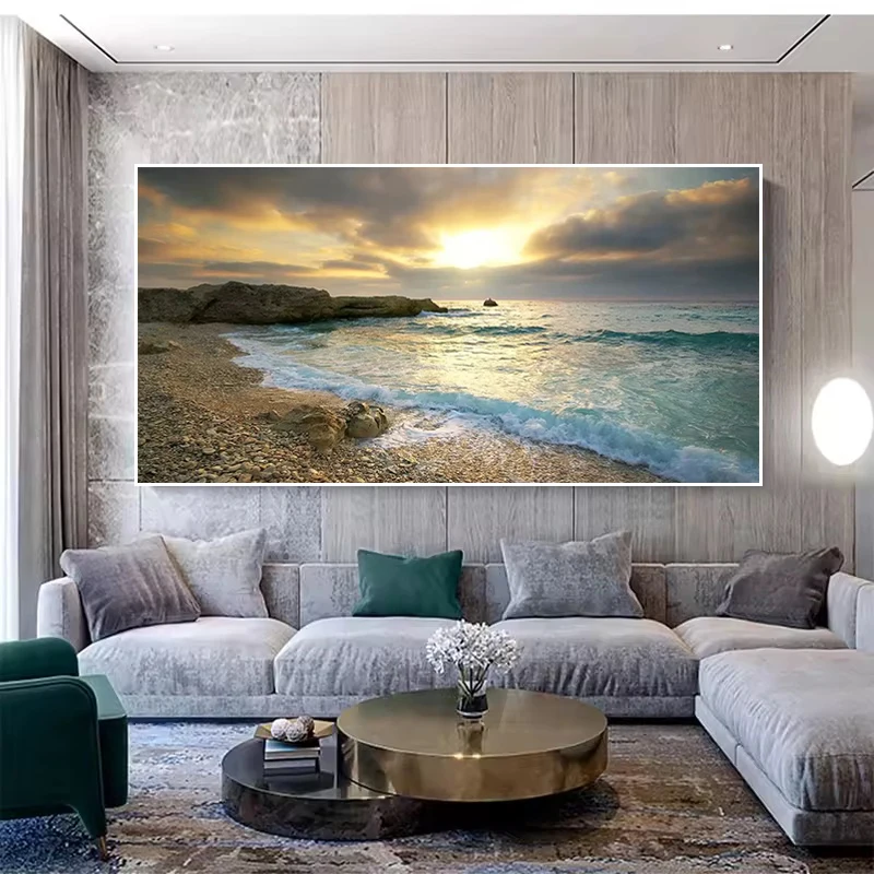 Natur Meereslandschaft Leinwand Malerei Wand Kunst Skandinavischen Baum Landschaft Poster Drucke für Wohnzimmer Dekor Wohnkultur Cuadros