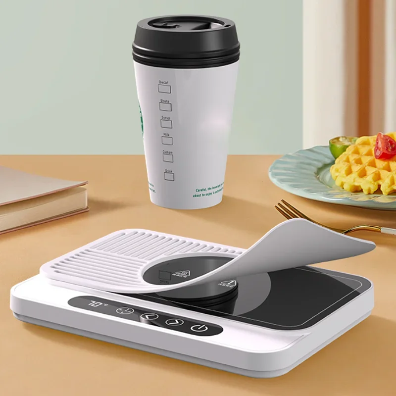 50W Electric Coffee Mug Warmer with 9 Gear Temperature Control Home Office Cup Heater Hot Plate Coffee Coaster Heating Mat