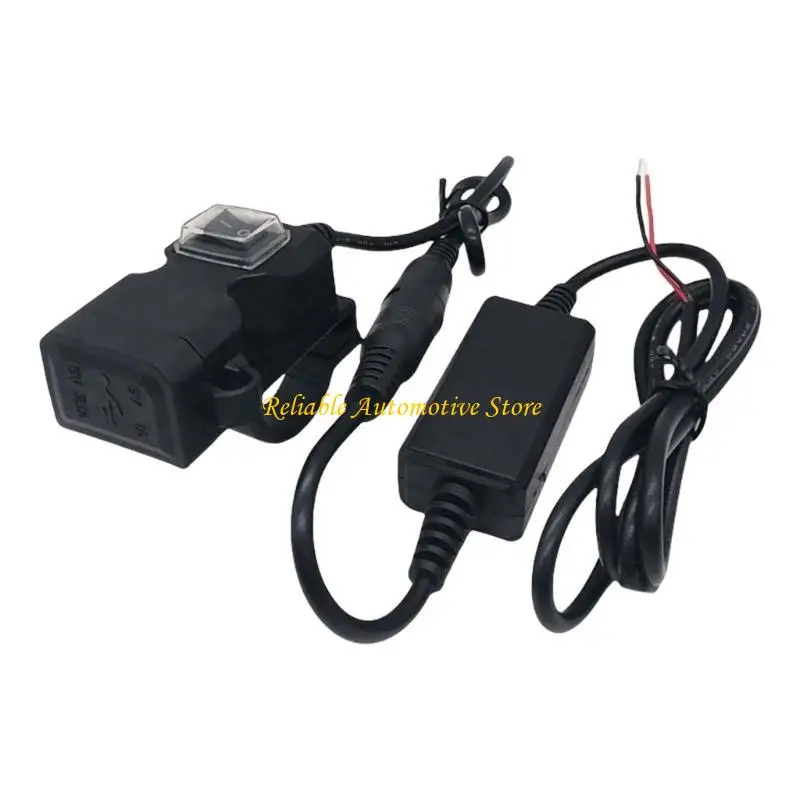 

M68B Motorcycle Charging Socket Accessory with Double USB Ports for Phones and Tablet