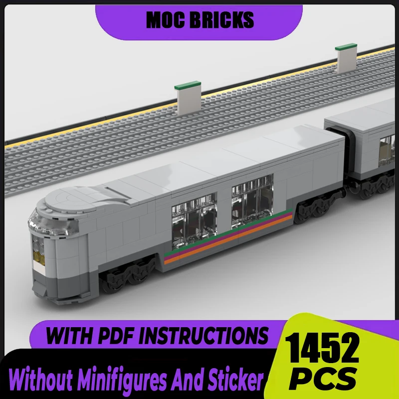 Bloques de construcción de la serie de trenes de ferrocarril Moc, modelo de tren expreso de uso múltiple, tecnología de construcción, juguete de bloques modulares, regalos de vacaciones