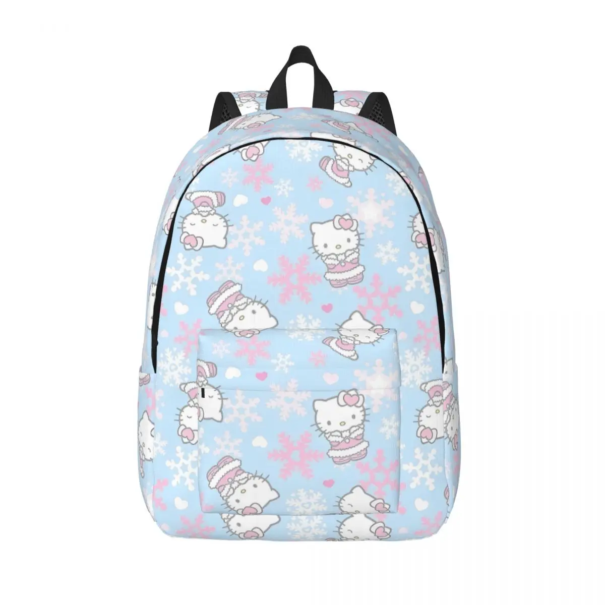 Zaino Hello Kitty con fiocco di neve per studente della scuola primaria in età prescolare, zaino da viaggio in tela per bambini e ragazzi