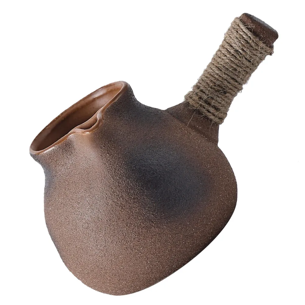 Large Capacity Clay Tea Kettle Outdoor Portable Camping Stovetop Teapot Retro Coffee Warmer Backpacking Kettle