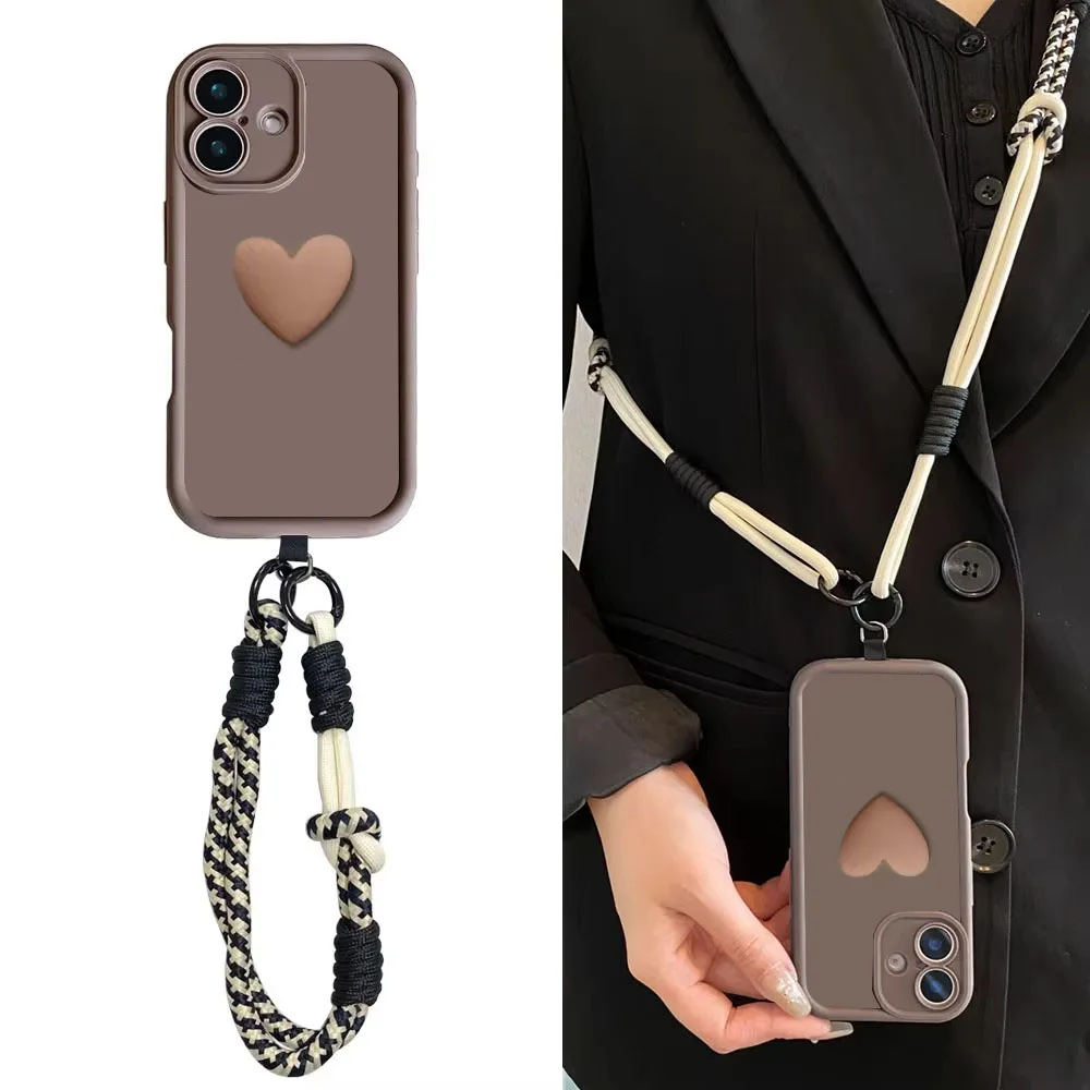 Crossbody الحبل شريط للرسغ الحال بالنسبة لسامسونج غالاكسي A51 A71 4G A21s A31 A03S 2019 للصدمات لينة سيليكون الغطاء الخلفي A 51 71