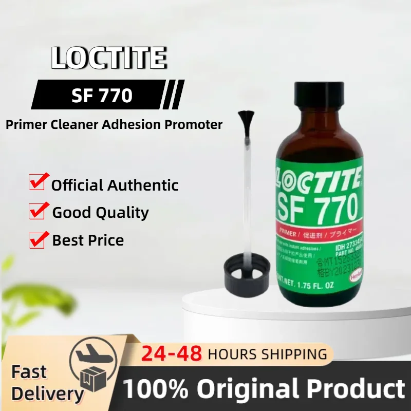 100% Original Loctite SF 770 Primer Clear Adhesion Promoter 1.75 oz Bottle for Bonding with Instant Adhesive
