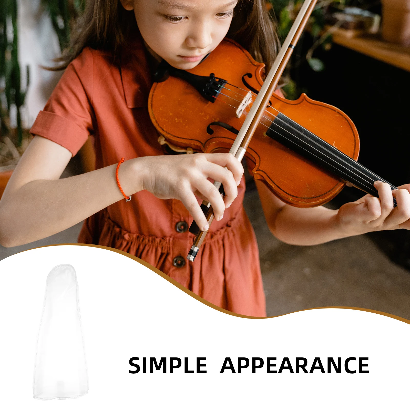 

Violin Dust Cover Protective Case Portable Violin Supply White Frosted Pvc Durable Moisture Proof Easy Clean Lightweight Storage
