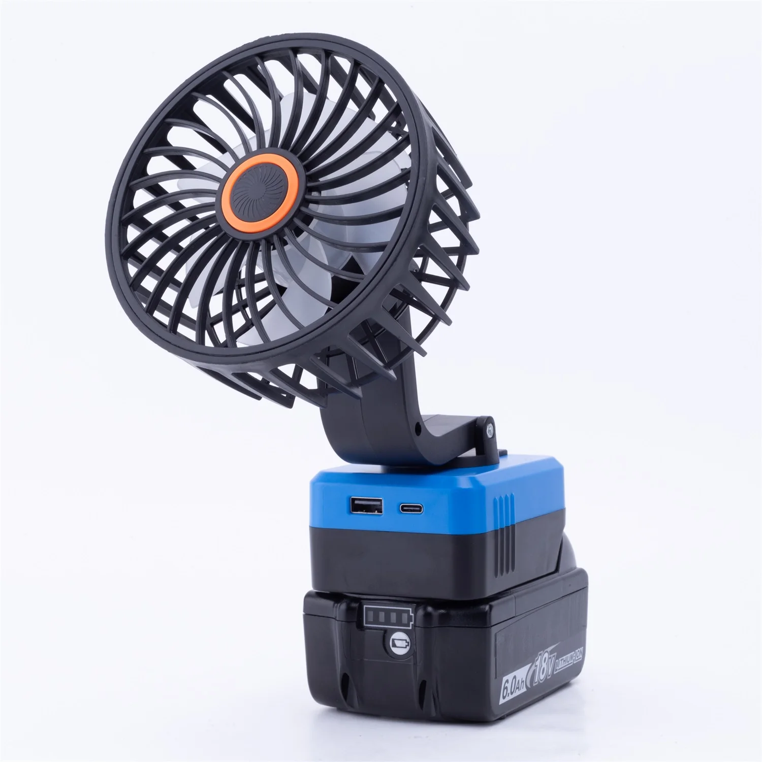 Portable Workshop Jobsite Camping Fan For Makita 18V BL1860 Li-Ion Battery Bare Tool Cordless Fan (Battery Not Included)