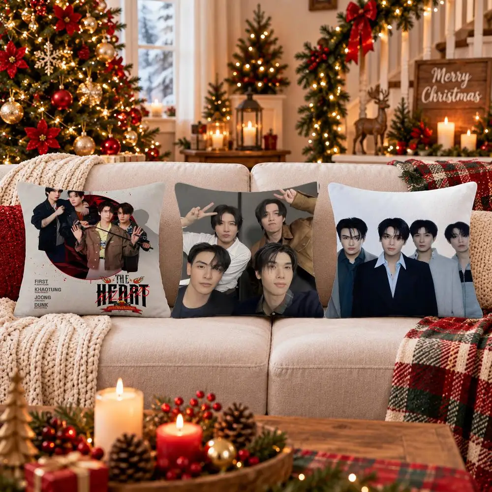 Actor FirstKhaotung & JoongDunk Cushion Cover Cushion Cover Soft Plush Cushion Covers Fluffy Throw Pillow Cases for Sofa Bedroom