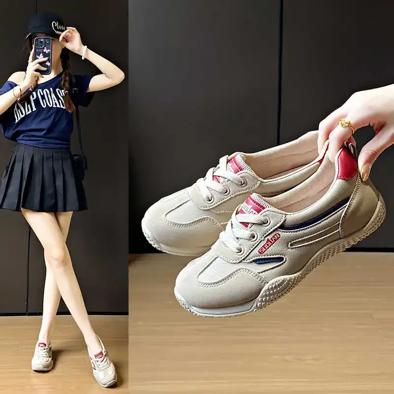 

PU Leather Increases Height Sneakers Size 47 Training Women's Casual Shoes Due To Women Sport Due To Design Famous Best