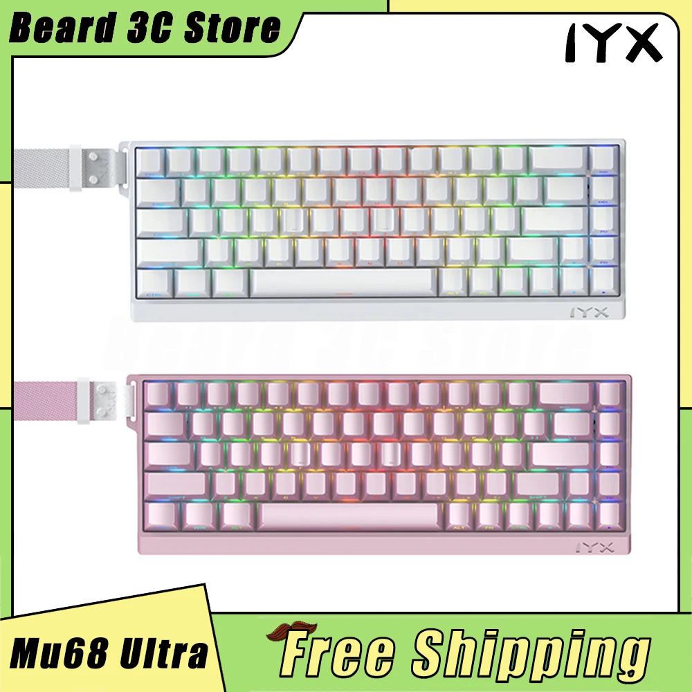 Iyx Mu68 Ultra Mu68Ultra Mechanical Keyboard Rgb Wired Magnetic Switch Keyboard Backlit Hot Swap E-Sports Gaming Keyboard Custom