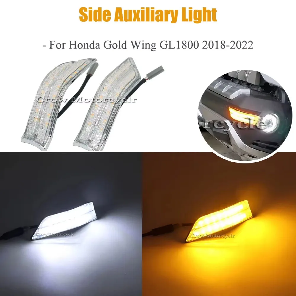 

For Honda Gold Wing GL1800 2018-2022 NEW Style Motorcycle Fog Light Side Auxiliary Light Ultra Bright LED Lighting Accessories