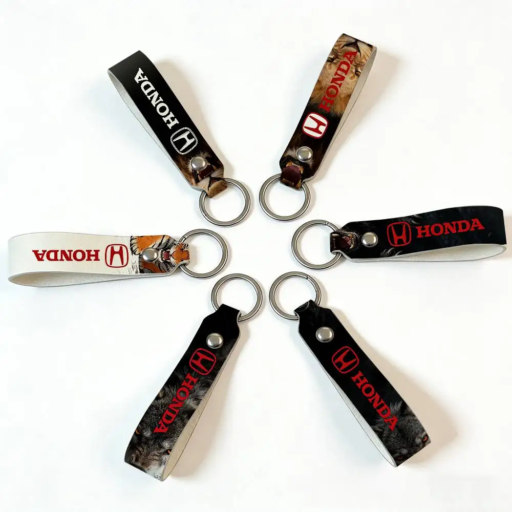 

Брелок для ключей из искусственной кожи для мотоциклов HONDA Ferocious Beast, универсальный держатель для ключей для мотоциклов, подарок для мужчин-райдеров