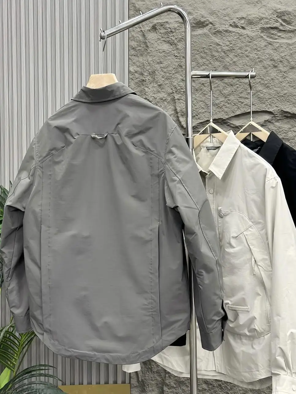 

Men's Autumnal Zipper Jaet with Large kets Outdoor Faionable Versatile Couple Workwear Windproof Stand Fit Long Sve