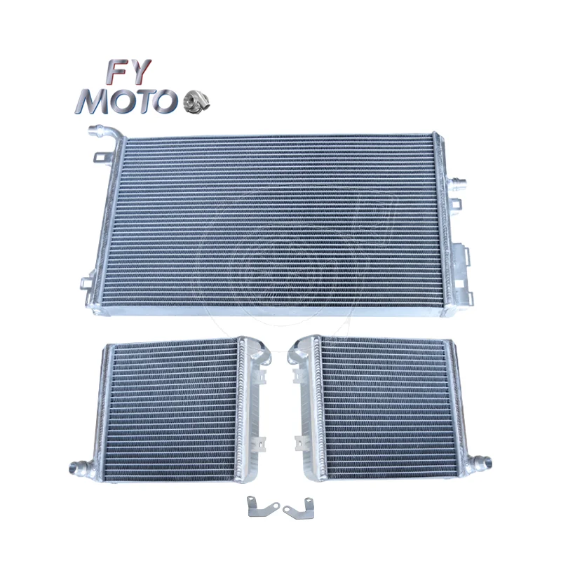 Per Benz C63 (S) Kit radiatore AMG Tubo e alette Argento