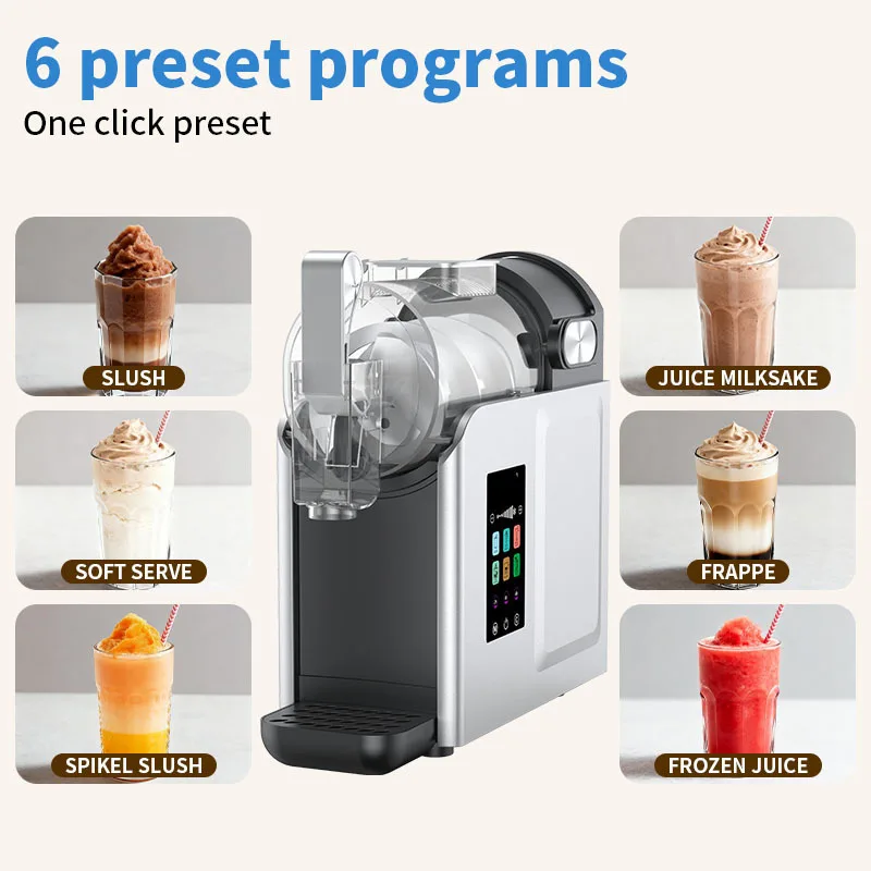 

Electric Stainless Steel Fully-Automatic Home Ice Cream Maker Shaved Ice Machine 2L 6kg/min Eco-Friendly Portable Class A+