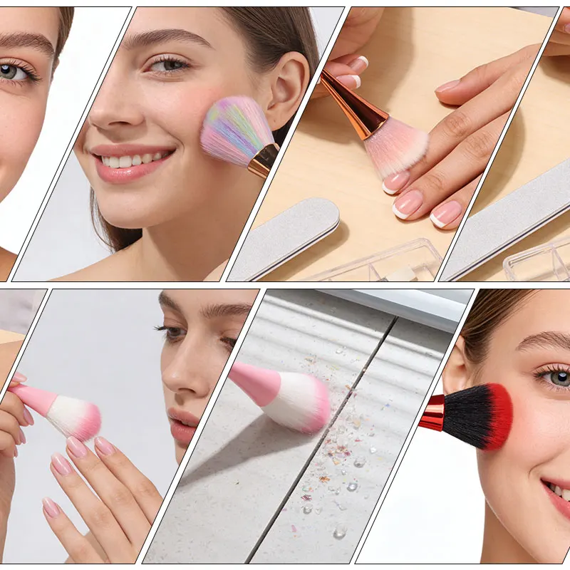Pędzel do pudru sypkiego, duży pędzel do rozświetlacza, pędzel do różu, miękkie włosie, pędzel do pudru utrwalającego makijaż, narzędzia kosmetyczne