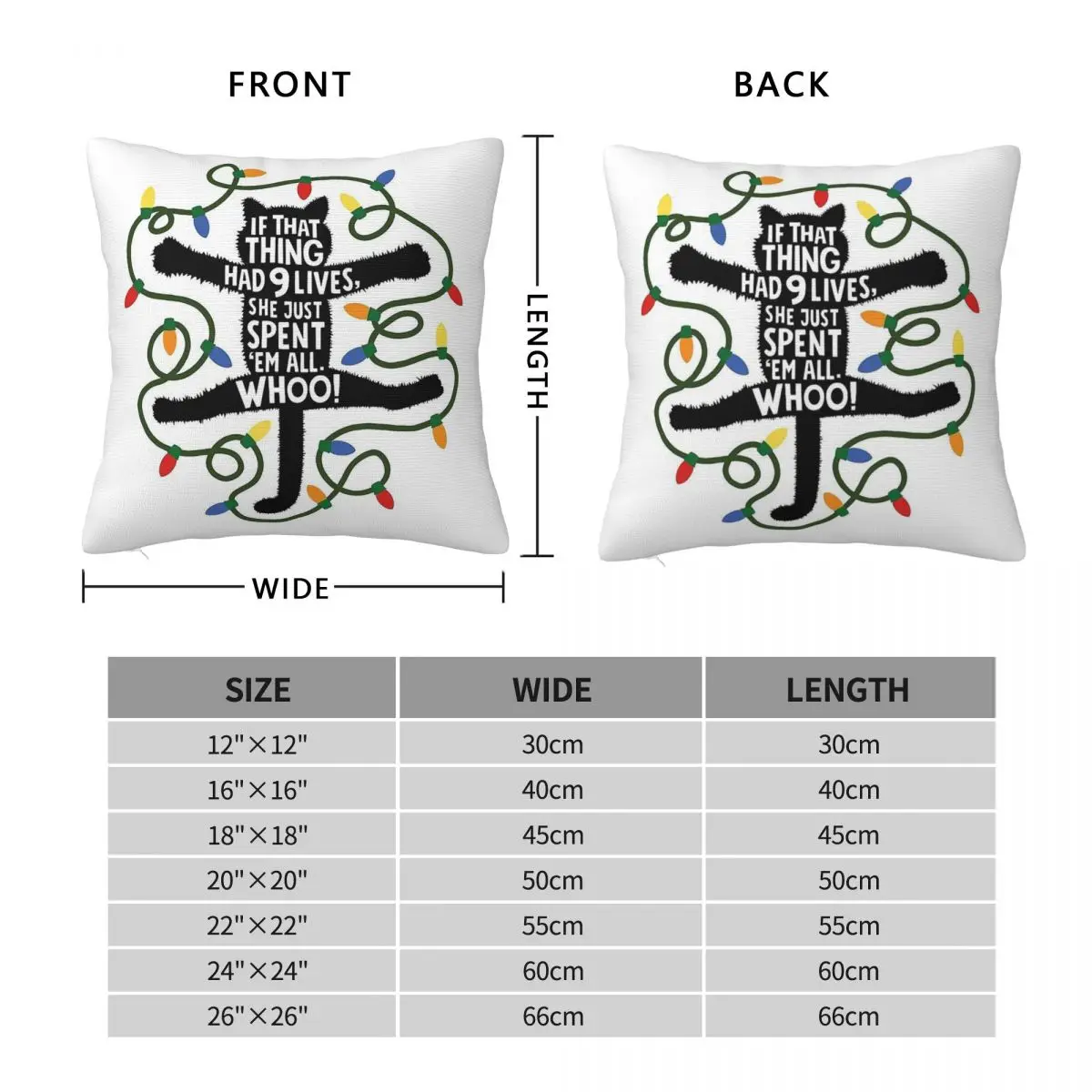 National Lampoon Fried Cat Square Pillowcase Polyester Linen Velvet Printed Zip Decorative Throw Pillow Case Cushion Case 45x45